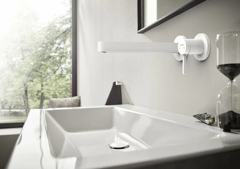 Смеситель для раковины Hansgrohe Finoris 76050700 Белый матовый латунь встраиваемый