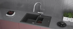 Кухонная мойка KUCHENSTERN PLAT 60-2 78x50 207TN20 цвет Титан