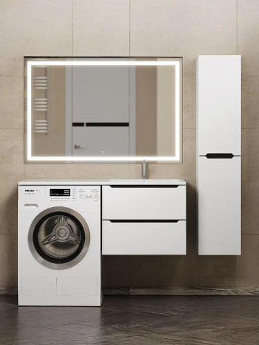 Тумба под раковину Uperwood Tanos 60 291020261 подвесная цвет Белый матовый Графит матовый