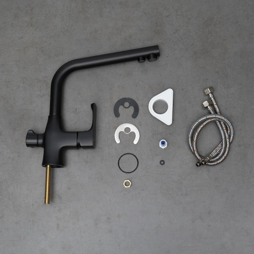 Смеситель для кухни Lemark Ursus LM7258BL цвет Черный матовый