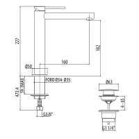 Смеситель для раковины Gattoni Circle One 9046/90C0 Хром латунь