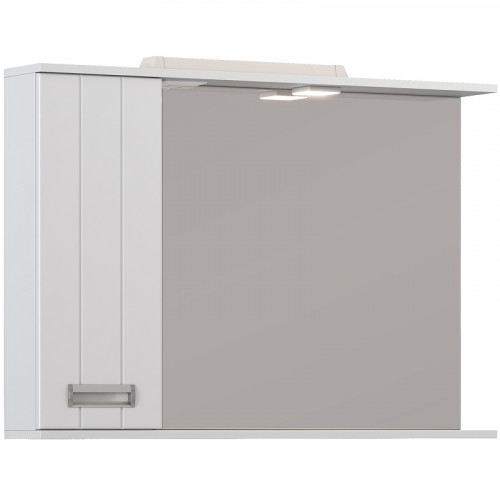 Зеркало со шкафом Vigo Diana 100 L z.DIA.100.L.El с подсветкой Белое с электровыключателем МДФ / ЛДСП, стекло