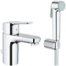 Смеситель для раковины Grohe BauEdge 23757000 с гигиеническим душем