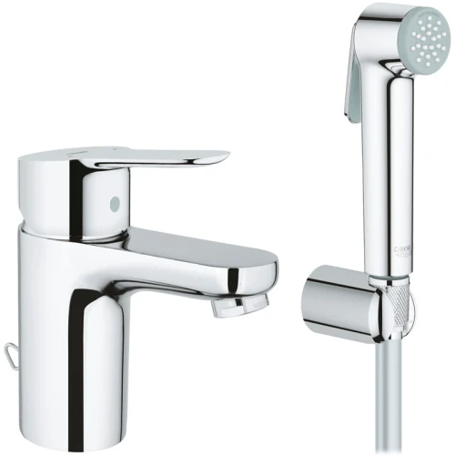 Смеситель для раковины Grohe BauEdge 23757000 с гигиеническим душем