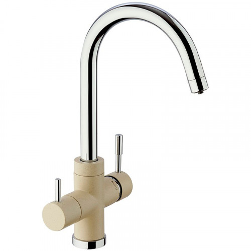 Смеситель для кухни Paini Cox 7855643CR3V11L2KM Бежевый матовый Хром