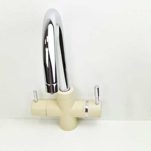 Смеситель для кухни Paini Cox 7855643CR3V11L2KM Бежевый матовый Хром