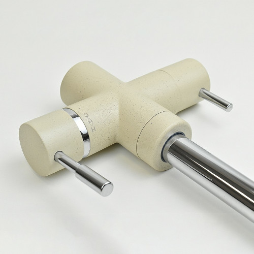 Смеситель для кухни Paini Cox 7855643CR3V11L2KM Бежевый матовый Хром