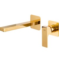 Смеситель для раковины Remer Absolute AU15PLDO Золото латунь встраиваемый