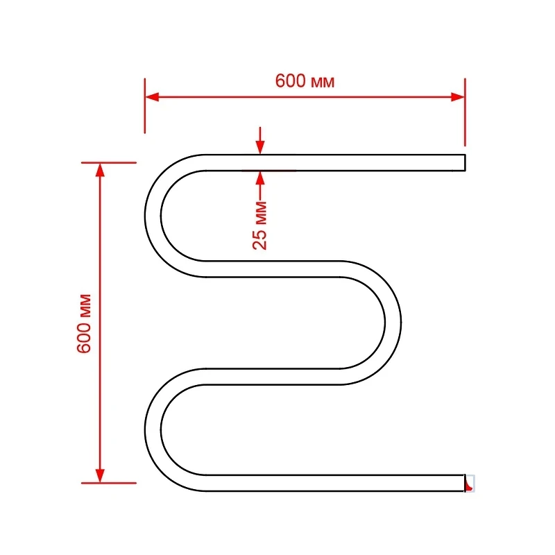 Электрический полотенцесушитель Mixline Simple 60х60 556803 цвет Хром