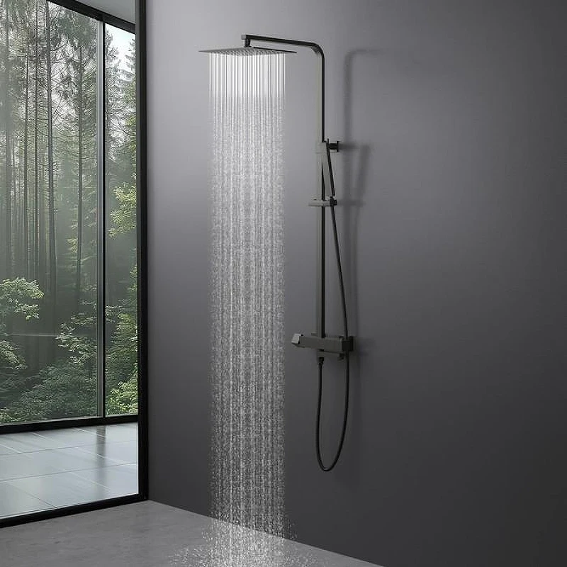 Душевая система Timo Tetra-Thermo SX-0169/18 с термостатом Черное золото