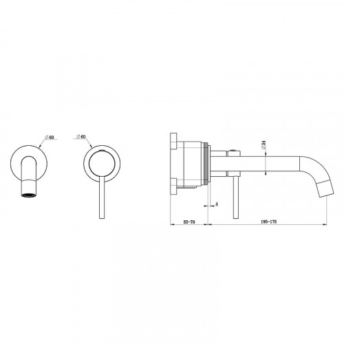 Смеситель для раковины Oliveeka Y OL-88869017-BN цвет Никель матовый