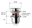 Донный клапан Remer 905SCC2114DO click-clack цвет Золото глянцевое