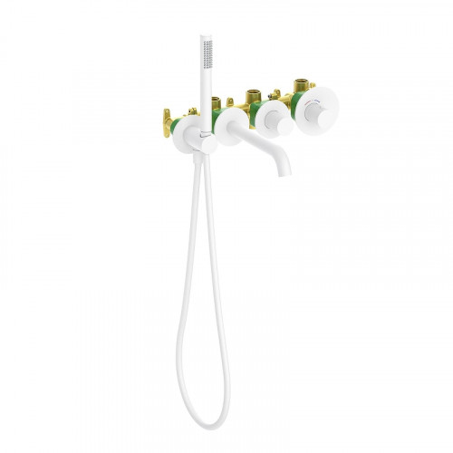 Смеситель для ванны Timo Saona 2324/16YSM с термостатом цвет Белый матовый