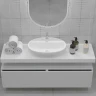 Столешница под раковину Boheme Armadi Art Flat 140 869-140 Белая искусственный камень (литьевой мрамор)