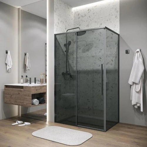Душевой уголок Grossman Galaxy 110x100 120.K33.01.1110.42.10 профиль Графит сатин стекло тонированное