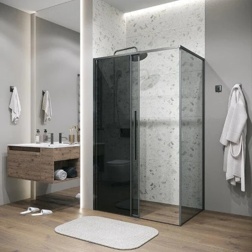 Душевой уголок Grossman Galaxy 110x100 120.K33.01.1110.42.10 профиль Графит сатин стекло тонированное