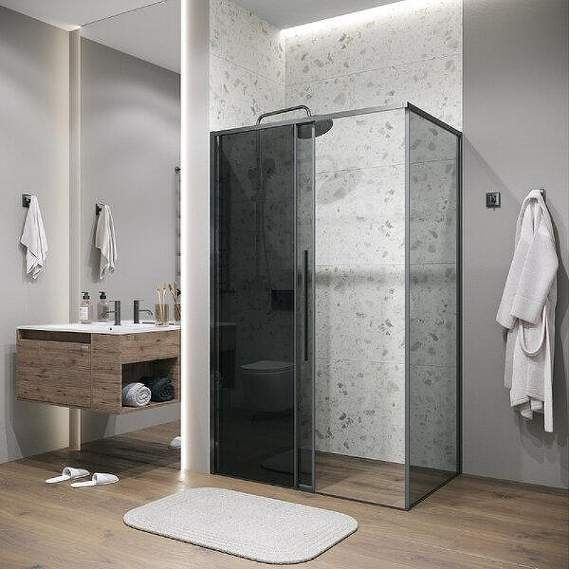 Душевой уголок Grossman Galaxy 110x100 120.K33.01.1110.42.10 профиль Графит сатин стекло тонированное