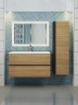 Тумба с раковиной Uperwood Barsa 90 29830205649 подвесная цвет Черный матовый Дуб сонома