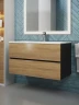Тумба с раковиной Uperwood Barsa 90 29830205649 подвесная цвет Черный матовый Дуб сонома