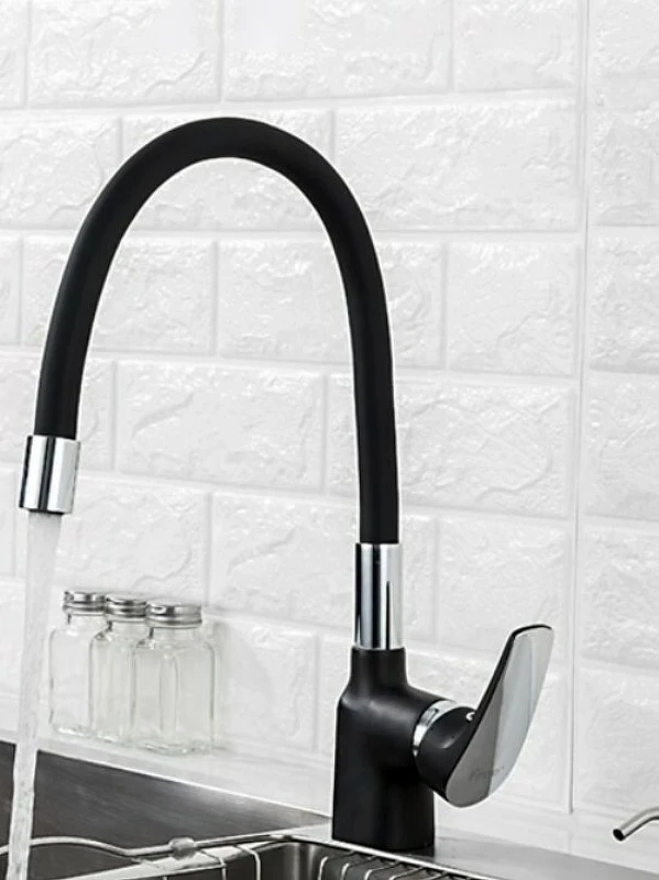 Смеситель для кухни Frap F4453-04 Черный матовый латунь