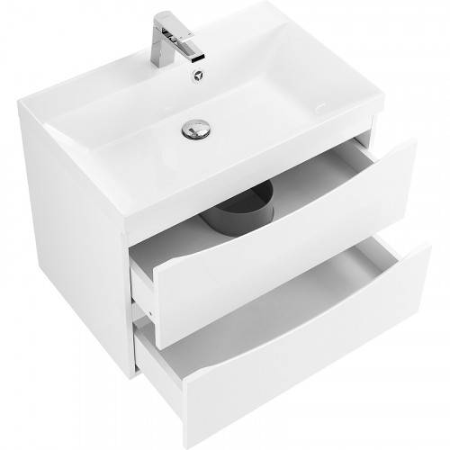 Тумба под раковину BelBagno Marino 60 MARINO-600-2C-SO-BL-P подвесная Bianco Lucido МДФ / ЛДСП