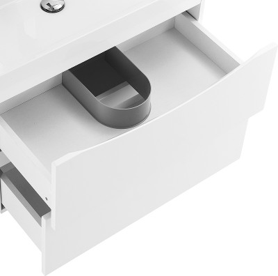 Тумба под раковину BelBagno Marino 60 MARINO-600-2C-SO-BL-P подвесная Bianco Lucido МДФ / ЛДСП