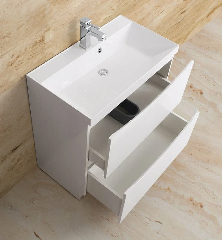 Тумба под раковину BelBagno Marino 60 MARINO-600-2C-SO-BL-P подвесная Bianco Lucido МДФ / ЛДСП