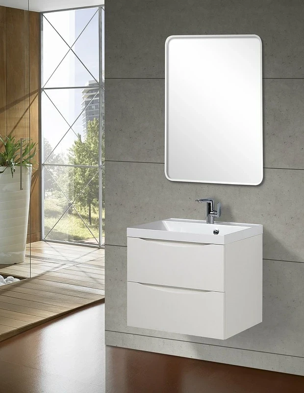 Тумба под раковину BelBagno Marino 60 MARINO-600-2C-SO-BL-P подвесная Bianco Lucido МДФ / ЛДСП