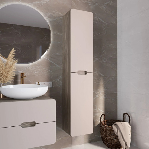 Шкаф пенал 1MarKa Vortex 35П Ц0000033025 подвесной цвет Орех каньон коньяк Латте фактурный