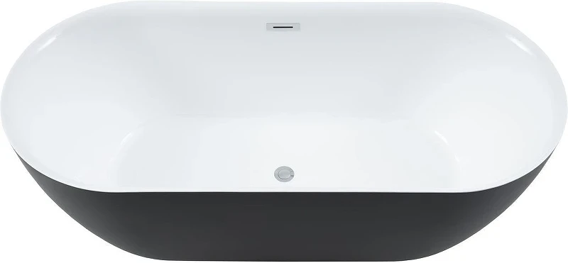 Акриловая ванна Aquanet Delight 170x78 289723 цвет Черный матовый Белый
