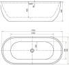 Акриловая ванна Aquanet Delight 170x78 289723 цвет Черный матовый Белый