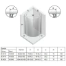 Душевой уголок New Trendy New Soleo Chrome 100х100 K-0420 профиль Хром стекло прозрачное