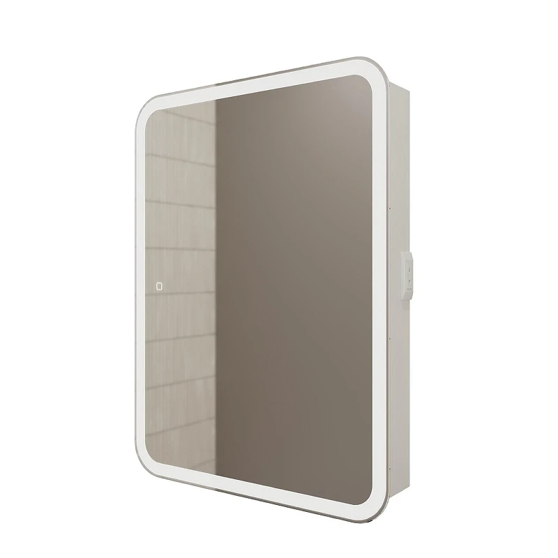 Зеркальный шкаф Mixline Фиджи Flip 60 551661 с подсветкой цвет Белый