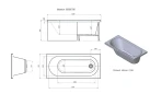 Акриловая ванна Erlit Modern 150х70 MODERN 150*70 цвет Белый