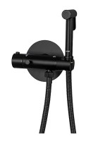 Гигиенический душ со смесителем Gappo G7290-6 с термостатом Черный матовый латунь встраиваемый