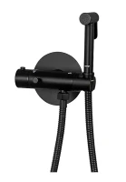Гигиенический душ со смесителем Gappo G7290-6 с термостатом Черный матовый латунь встраиваемый