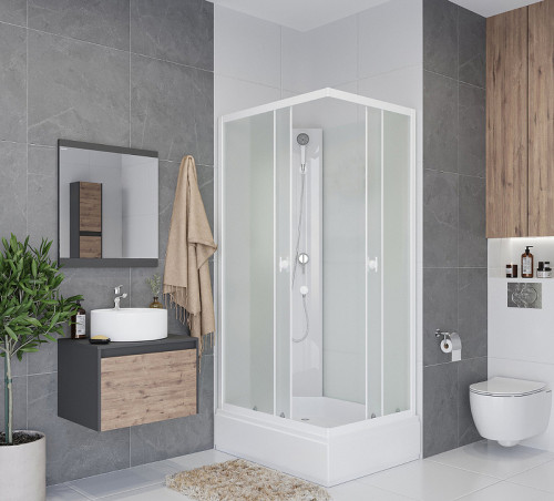 Душевая кабина Niagara Promo 100x80 P100/80/26Q/MT/BK без гидромассажа