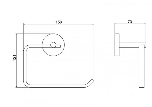 Держатель туалетной бумаги Aquatek Бетта AQ4608BGM цвет Оружейная сталь