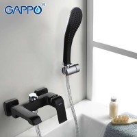 Смеситель для ванны Gappo G50 G3250 Черный матовый латунь на стену