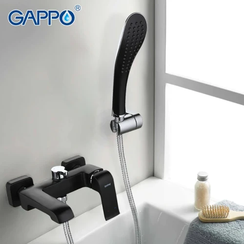 Смеситель для ванны Gappo G50 G3250 Черный матовый латунь на стену