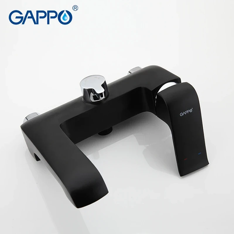 Смеситель для ванны Gappo G50 G3250 Черный матовый латунь на стену