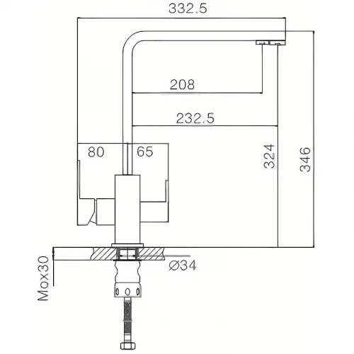 Смеситель для кухни Haiba HB76803-2 Нержавеющая сталь нержавеющая сталь