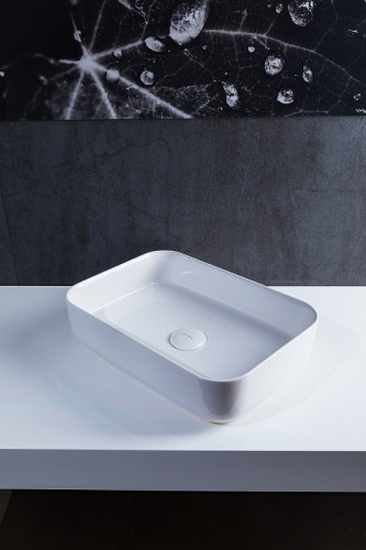 Раковина-чаша Allen Brau Fantasy 50 4.11021.20 Белая фаянс накладная