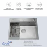 Кухонная мойка Ceruttispa Gloria 50 11255 цвет Хром матовый