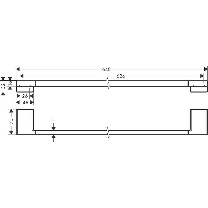 Полотенцедержатель Hansgrohe AddStoris 41747140 Шлифованная бронза