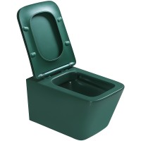 Унитаз SantiLine SL-5007G подвесной Зеленый матовый с сиденьем Микролифт фаянс подвесной