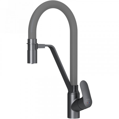 Смеситель для кухни AM.PM Like F8007825 Черный матовый Серый латунь