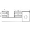 Тумба под раковину Style Line Даллас Леон 120 Люкс Plus СС-00002440 подвесная Белая МДФ / ЛДСП