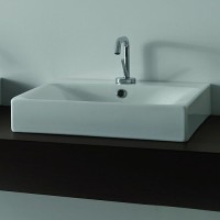 Раковина Kerasan Cento 50 353001*1 Белая фарфор подвесная, накладная