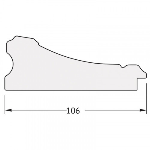 Зеркало Evoform Polygon 90х70 BY 7247 в багетной раме - Барокко серебро 106 мм стекло